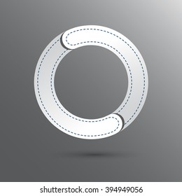 O letter with water white and gray color . Vector design template elements for your design 