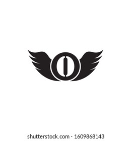 O Letter wing logo business template vector icon