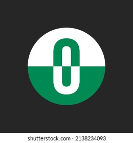 O Lettermark logo vector illustration. O text iconic brand logo design.  