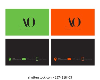 A O letters Joint logo icon vector template for corporate logo and business card.
