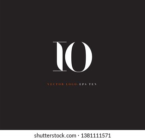 I O letters Joint logo icon vector template.