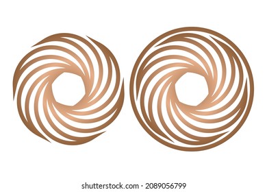 O Line Logo Vector Icon Symbol Template. Curve Shape Letter O Logo. O Letter Design Vector Curve Line. 