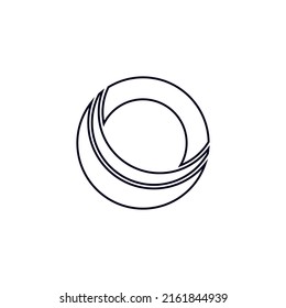 O linear symbol. Minimalist and simple modern, logo template. letter O for logo. Vector illustration