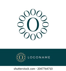 O Logo Abstact Elegant Monogram Logo. Letter O Abstract Typographic Icon. Symbol Lettering Sign. 0 Luxury Alphabet. Modern, Elegant, Luxury Style