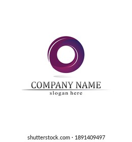 Logotipo O logotipo de círculo Tecnología empresarial y símbolos Diseño vectorial Gráfico