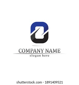 O logo Business Technology circle logo and symbols Vector Design Graphic