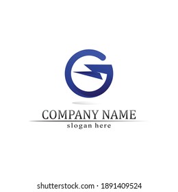 O logo Business Technology circle logo and symbols Vector Design Graphic