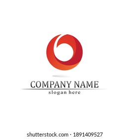 Logotipo O logotipo de círculo Tecnología empresarial y símbolos Diseño vectorial Gráfico