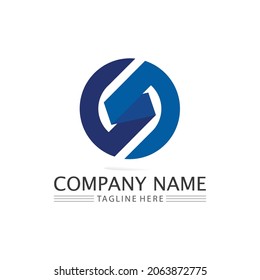 O logo Business Technology circle logo and symbols Vector Design Graphic