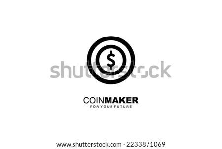 O logo COIN for identity. MONEY template vector illustration for your brand.