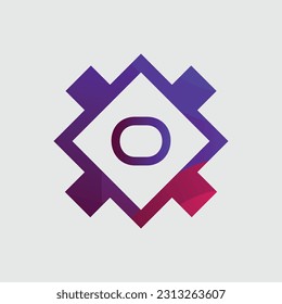 O logo Colorful Vector Design. Icon Concept. Abstract modern