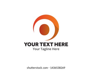 o logo creative design in flat style with color , initial o logo creative for identity and community