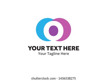 o logo creative design in flat style with color , initial o logo creative for identity and community