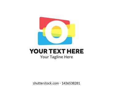o logo creative design in flat style with color , initial o logo creative for identity and community