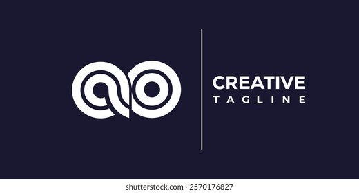 A and O logo design. AO abstract Letters Logo Monogram. This logo design is the process of creating a visual symbol that represents a brand, company, or individual.