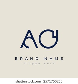 A and O logo design. AO abstract Letters Logo Monogram. This logo design is the process of creating a visual symbol that represents a brand, company, or individual.