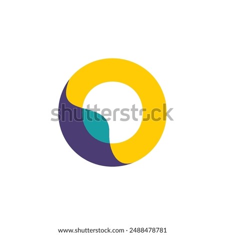 O logo design. Circle wavy logo. Suitable for start up, digital marketing agency, tech agency. Playful logo design vector