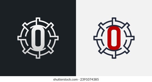 O Diseño del logotipo. Logotipo de letra O limpia y moderna en forma redonda