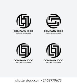 O logo design letter flat