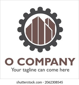 O logo design on Construction theme