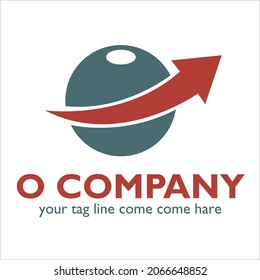 Diseño del logotipo de O sobre el tema de la aptitud física