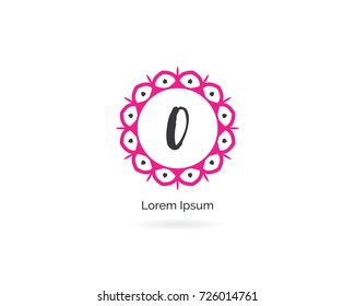 O logo design. Spa and salon brand letter o vector monogram
