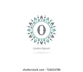 O logo design. Spa and salon brand letter o vector monogram