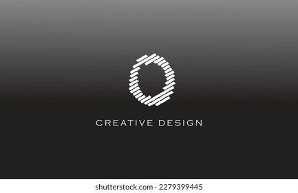 O logo, digital, network, wireless, initials, letters, emblem symbol icon vector logo 
