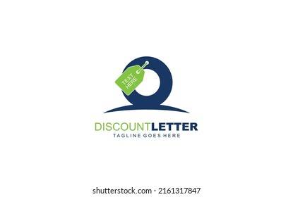 O logo discount for construction company. letter template vector illustration for your brand.