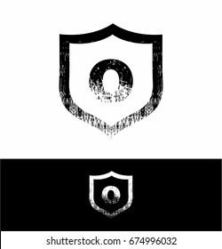 O Logo grunge design vector