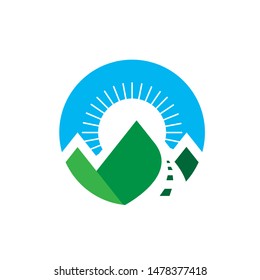 O logo. letter based, Outdoor symbol. flat vector style.