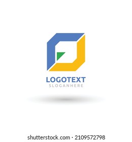 Logotipo O, logotipo de letra O, logotipo geométrico