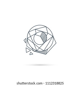 o logo letter vector  gem stone vector illustration graphic design download