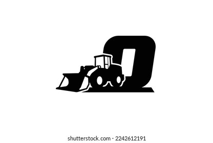 O Logo mit Loader-Buchstabenkonzept für Vorlage 