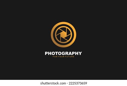 O logo photography for branding company. camera template vector illustration for your brand.