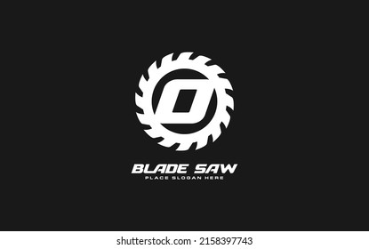 O logo sawmill vector for woodworking company. initial letter carpentry template vector illustration for your brand.
