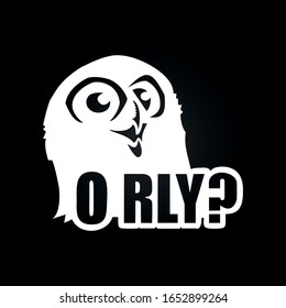 O RLY? logo sticker design