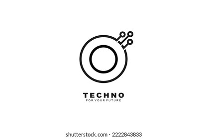 O logo TECHNO for identity. Letter template vector illustration for your brand.