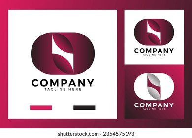 O logo template with color gradient