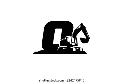 O Logo with wave letter concept for template 