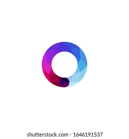 O  logos Many color simple