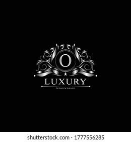 O Luxury Logo. Template flourishes calligraphic elegant ornament lines. Business sign, identity for Restaurant, Royalty, Boutique, Cafe, Hotel, Heraldic, Jewelry, Fashion and other vector illustration