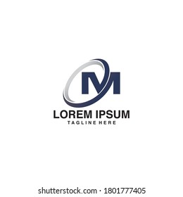 O M Initials Logo Vector Illustration Icon