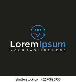 Círculo de diseño del logotipo de la letra O M