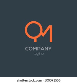 O & M Letter logo Vector template