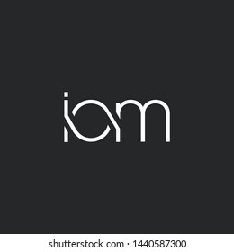 I O M letters Joint logo icon vector template.