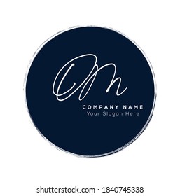  O M OM Initial letter handwriting and signature logo. Beauty vector initial logo .Fashion, boutique, floral and botanical