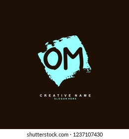 O M OM Initial logo template vector. Letter logo concept