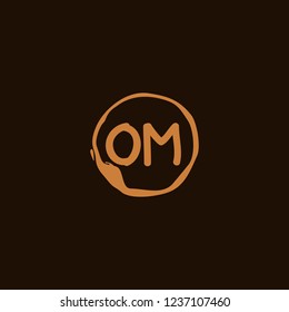 O M OM Initial logo template vector. Letter logo concept
