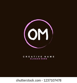 O M OM Initial logo template vector. Letter logo concept